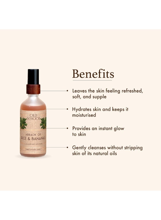 OLD SCHOOL Rituals Arrack of Rice & Bananas Cleansing Nectar | Hydrating Face Wash for Oily, Dry & Acne-Prone Skin | Gentle Daily Cleanser for Soft, Glowing Skin | 100ml - Image 4